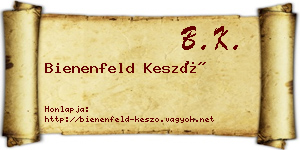 Bienenfeld Kesző névjegykártya